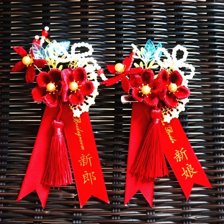 Κορσάζ γάμου για τη νύφη, τον γαμπρό και την οικογένεια — μεταξωτά λουλούδια, μάρκα Kuano, στυλ καθολικό, κατασκευή: Αλλο, εισαγωγή: Όχι