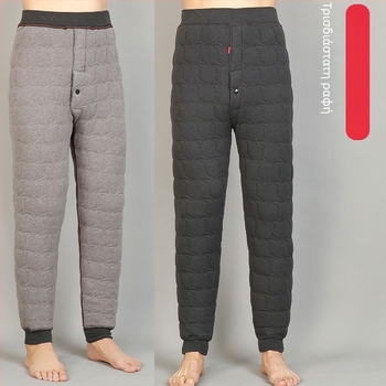 Ανδρικά χειμερινά θερμικά παντελόνια με φλις αρνιού, αυτοθερμαιόμενα, ψηλή μέση, ίσια γραμμή, παχιά επένδυση