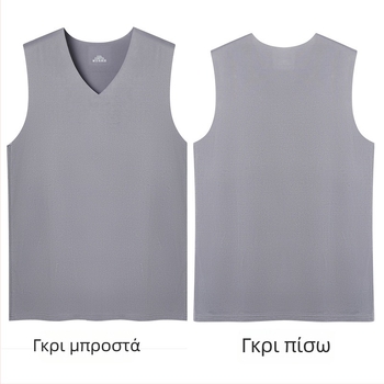 Ανδρικό αμάνικο αθλητικό γιλέκο με ευρείους ώμους, πολυεστέρας, 90-95% βασικό ύφασμα, V-λαιμό, αθλητικό στυλ, 141-160 g/m²