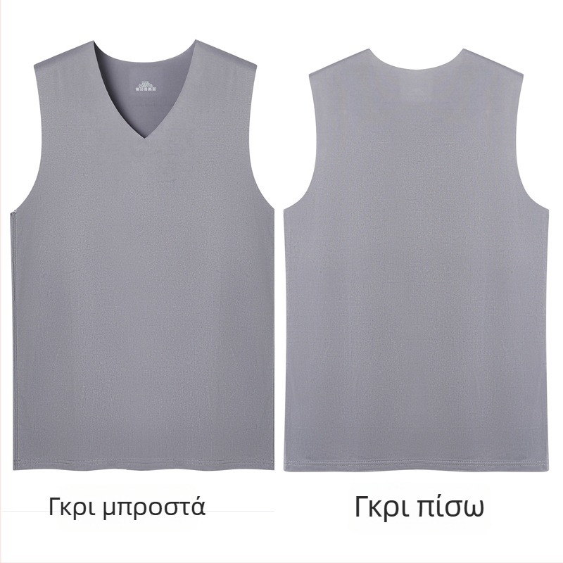 Ανδρικό αμάνικο αθλητικό γιλέκο με ευρείους ώμους, πολυεστέρας, 90-95% βασικό ύφασμα, V-λαιμό, αθλητικό στυλ, 141-160 g/m²