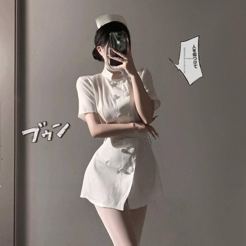 Στολή νοσοκόμας κοσπλέι, γλυκό γυναικείο στυλ, ενδυμασία τύπου παιχνιδιού, πολυεστέρας 90–95%