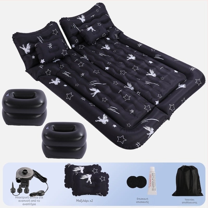 Universal SUV φουσκωτό κρεβάτι πορτμπαγκάζ αυτοκινήτου, PVC με φλοκ επίστρωση, χειροκίνητη πλήρωση, βάρος 3,3 kg, μέγιστο φορτίο 300 kg