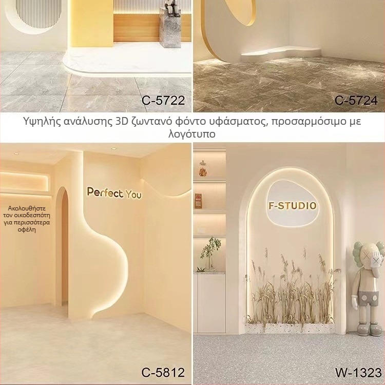 Ταπετσαρία φόντου στούντιο, μεταξωτό ύφασμα, αδιάβροχη, 3D πολλαπλών στρώσεων, νέος κινέζικος στυλ