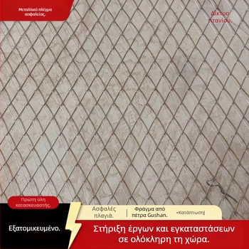 Peiling Δίκτυ προστασίας από ατσάλινο σύρμα για πλαγιά – ευέλικτη ενίσχυση για προστασία πλαγών και αναρρίχηση φυτών