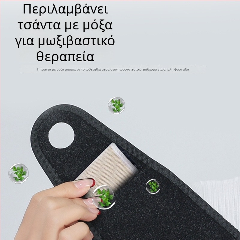 Θερμαινόμενη βραχιόλι καρπού με USB, τρία επίπεδα ρύθμισης θερμοκρασίας, μoxibustion και μασάζ, αναπνεύσιμο πολυεστέρας