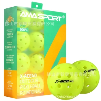 AMASPORT μπάλα pickleball ροτομόλινγκ, 40 οπές, USAPA πιστοποιημένη για αγώνες