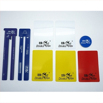 Σετ διαιτητή επιτραπέζιου τένις – PVC, μάρκα Pisces doublefish, περιλαμβάνει χάρακα δικτύου και εργαλείο ευθυγράμμισης άκρων