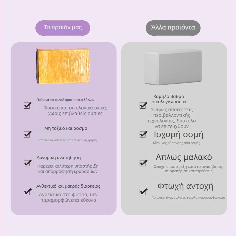 Μπλοκ γιόγκα για γυναίκες – EVA υψηλής πυκνότητας, 190 γρ, Hongjia, οικιακή άσκηση και χορός