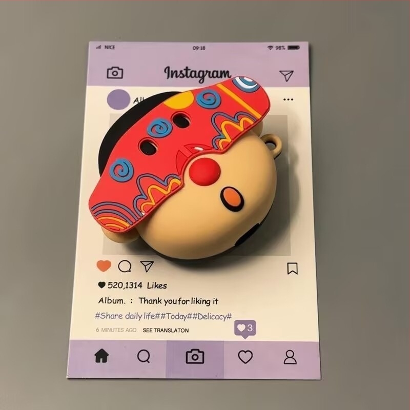 Θήκη προστασίας AirPods από σιλικόνη, Καρτούν στυλ, ανάγλυφη κατασκευή, Συμβατή με AirPods 1/2/3/4 γενιά και Pro 2