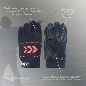 Χειμερινά γάντια ψαρέματος με επένδυση φλίς, γάντια για ψάρεμα στον πάγο, εξωτερική χρήση