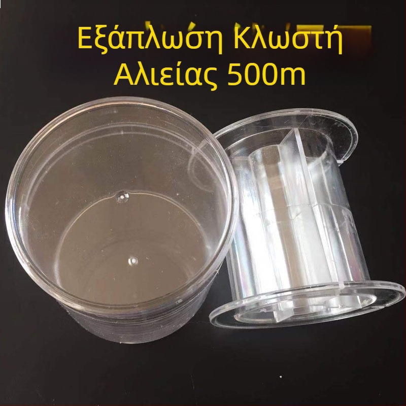 Αλιευτικός ρολό γραμμής 500m, διαφανές PS υλικό, 5# διάμετρος, υδατοστεγανή πολυλειτουργική φλότ