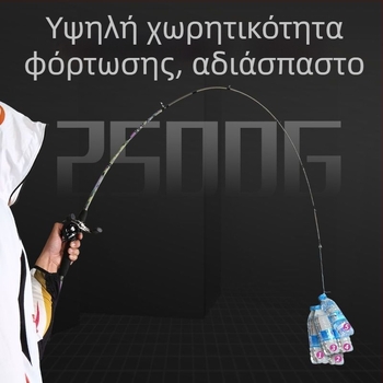 Hasda Σετ Καλαμιών Μακρινών Δολωμάτων — Υπερ-Σκληρό Ανθρακόνημα, Λαβή τύπου Πιστόλι και Ευθύγραμμη Λαβή, Καρούλι Σχήματος Σταγόνας Νερού