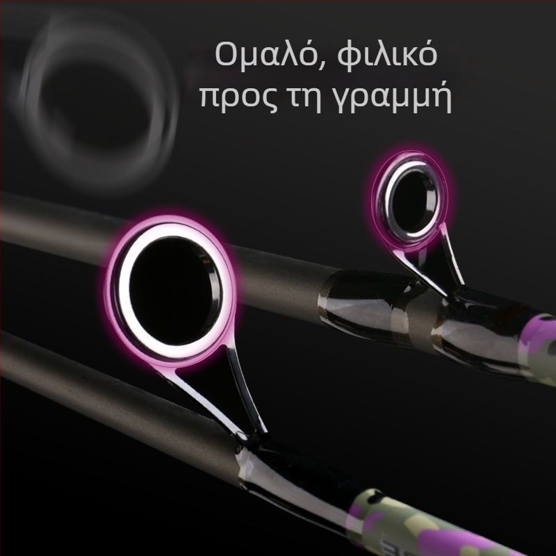 Hasda Σετ Καλαμιών Μακρινών Δολωμάτων — Υπερ-Σκληρό Ανθρακόνημα, Λαβή τύπου Πιστόλι και Ευθύγραμμη Λαβή, Καρούλι Σχήματος Σταγόνας Νερού