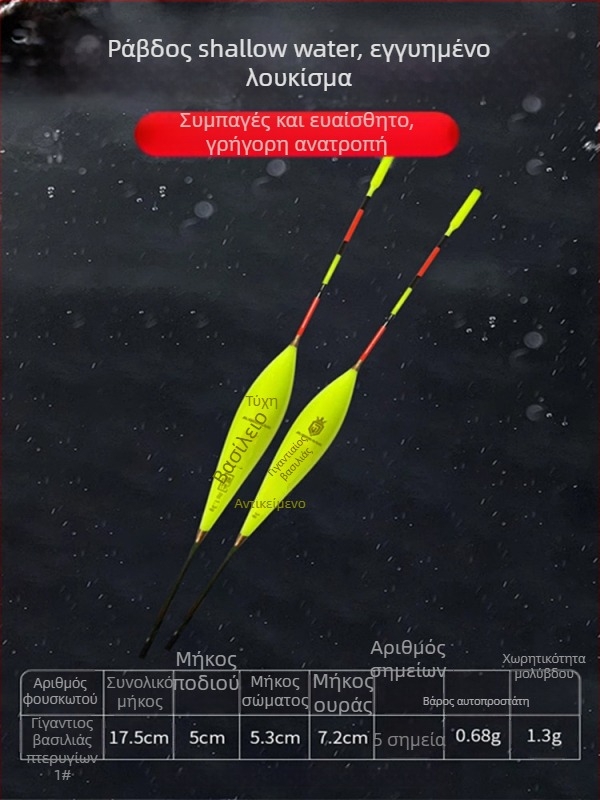 Σετ γραμμής με κατακόρυφο πλωτήρα και διπλά αγκίστρια, έτοιμο προς χρήση, κύρια γραμμή συμπεριλαμβάνεται (Υλικό: μεταξωτό λουλούδι; Μήκος: Άλλο; Τόπος αλιείας: Άλλος)