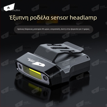 Φακός κεφαλής για νυχτερινό ψάρεμα με κλιπ καπέλου – LED, αδιάβροχος, εμβέλεια 100 m, αυτονομία 48 h, 37.7 g