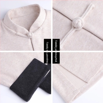 Unisex σετ Ταϊ Τσι για φθινόπωρο-χειμώνα, παχύτερη πολυεστερική μίξη με μετάξι και μαλλί, ενήλικες προπονήσεις