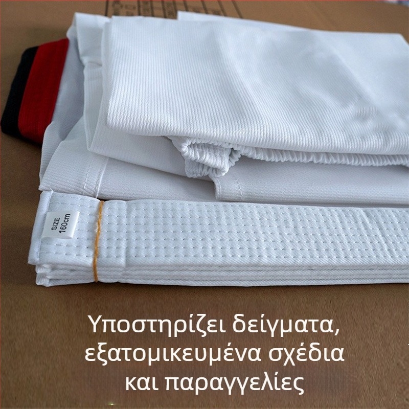 Φορμά Ταεκβοντό (Μονόχρωμο σχέδιο, ύφασμα πολυεστερ-βαμβάκι, επένδυση βαμβακερό μείγμα, Προέλευση: Τσινγκντάο, Σαντονγκ)