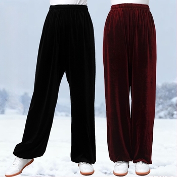 Παντελόνια Tai Chi για ενήλικες, unisex, με επένδυση φλίς, στιλ φανοστάτης, φθινοπωρινά-χειμερινά, για πολεμικές τέχνες και προπόνηση Tai Chi