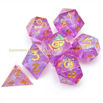 Σετ ζαριών από ρητίνη με είκοσι όψεις, 100 τεμάχια, με δυνατότητα προσαρμογής