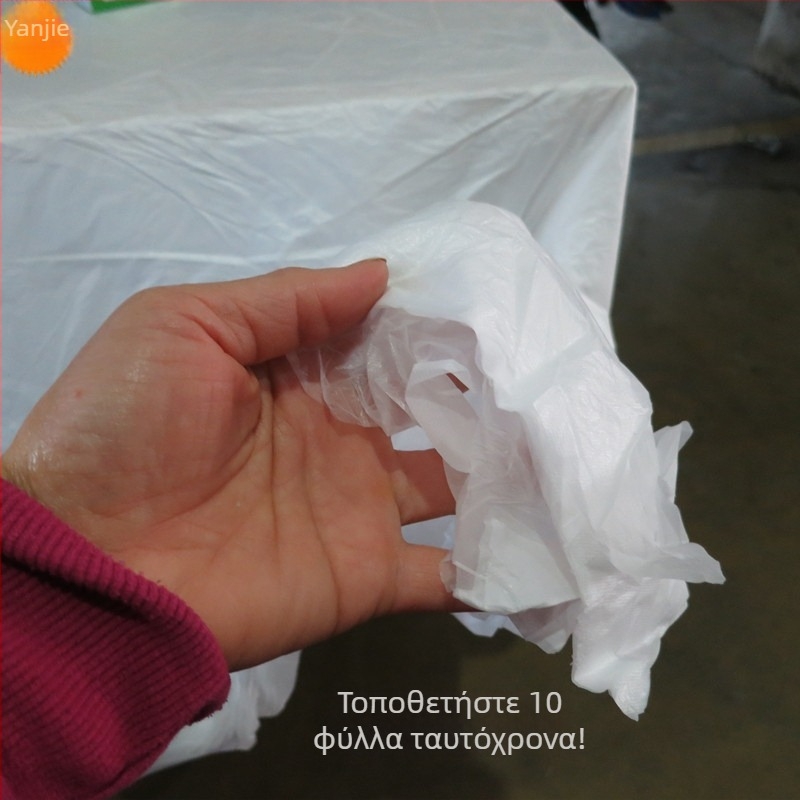 Τετράγωνο πλαστικό τραπεζομάντιλο μίας χρήσης, με εμφάνιση μεταξένιας υφής, παχύ, πάχος 1, συσκευασία 100 τεμάχια, για catering, εστιατόρια και ξενοδοχεία