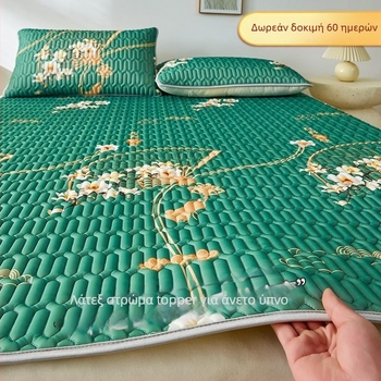 Θερινό λατέξ cooling mat σετ τριών τεμαχίων, διπλώνεται και πλένεται στο πλυντήριο, απαλό στρώμα για φοιτητικό δωμάτιο (Υλικό: Τεχνητό λατέξ; Ύφανση: Εκτύπωση; Περιεκτικότητα λατέξ: Κάτω από 70%; Στυλ: INS)