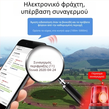 GPS ανιχνευτής κτηνοτροφίας για βόδια και πρόβατα – 4G, Beidou + GPS, IP68 αδιάβροχο, συναγερμός περίφραξης, μακρά διάρκεια μπαταρίας