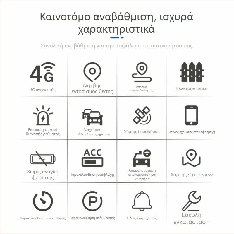 4G GPS ιχνηλάτης αυτοκινήτου και μοτοσικλέτας – ακρίβεια 5 μ., πολυμερή μπαταρία, διαστάσεις 80×39×17 mm, χάρτες Google/Baidu/AMap