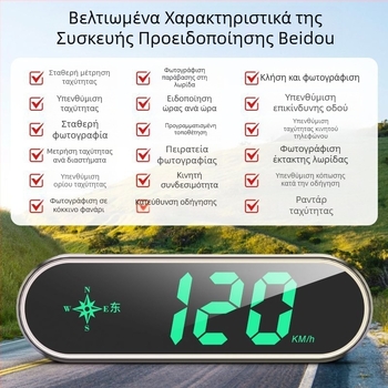 Όργανο αυτοκινήτου ραντάρ προειδοποίησης με Beidou HUD, φωνητική ανακοίνωση ταχύτητας και ειδοποιήσεις — Κωδικός προϊόντος: 41741z64h75252; Διαμόρφωση διαθέσιμη; Λειτουργία: διάφορες ενότητες προειδοποιήσεων