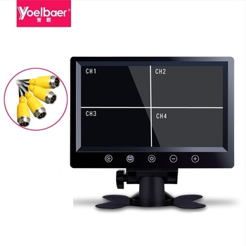 YB-91 Οθόνη LCD Αυτοκινήτου με Τετραπλή Διαίρεση για Φορτηγά – 1024×600, Είσοδος Αεροπορικού Διασύνδεσης, PAL/NTSC Συμβατό