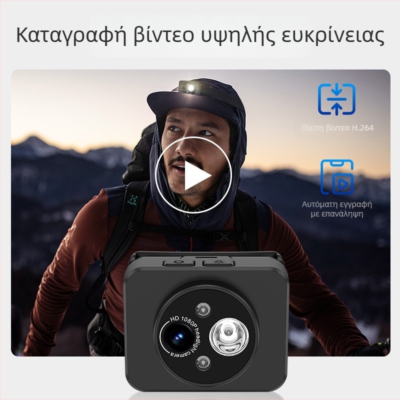 Κάμερα HD για κράνος D8, οπτικό πεδίο 90°, 128 GB, καταγραφή 16 ωρών, υποστήριξη SD κάρτας