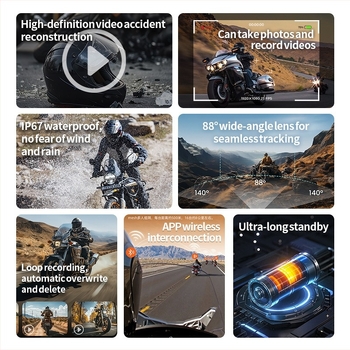 Q1 Κάμερα Κράnους Bluetooth Ακουστικό – Αδιάβροχο, Μείωση Θορύβου, Αντιψύξης