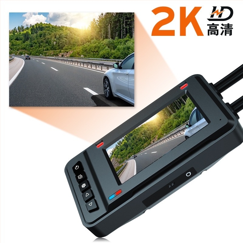 Κάμερα οδήγησης μοτοσικλέτας 2K HD με ADAS, BSD προειδοποίηση για τυφλά σημεία, καταγραφή GPS, αδιάβροχη