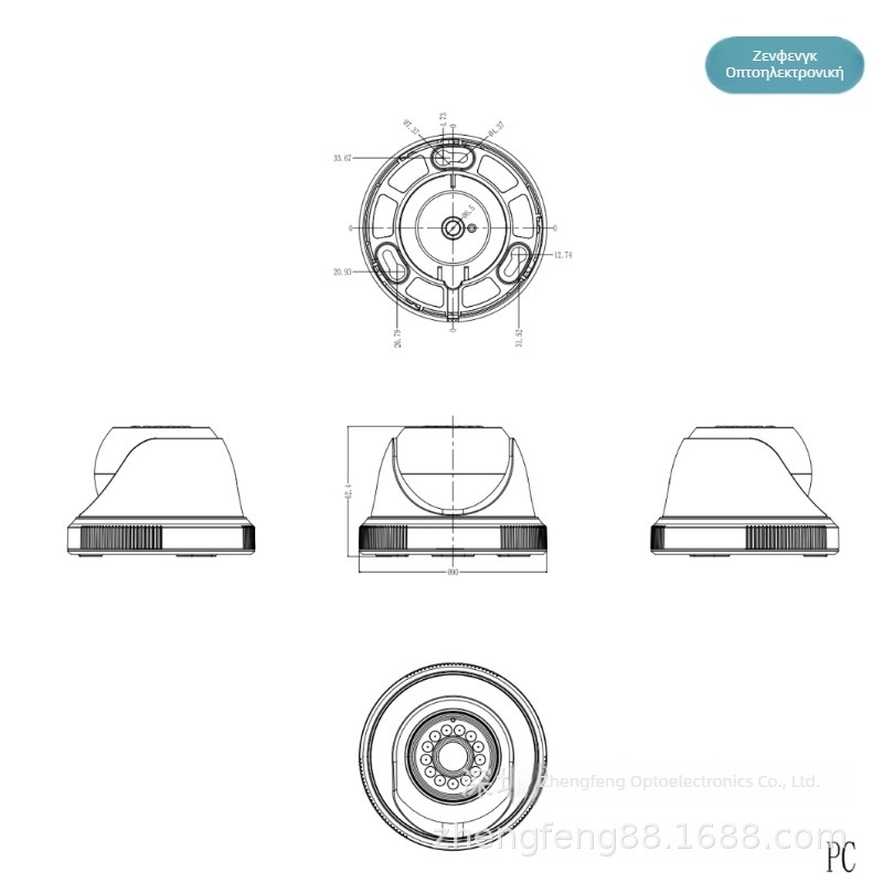 Κάμερα επιτήρησης USB για οχήματα, λεωφορεία και φορτηγά με υπέρυθρη απεικόνιση, ρυθμιζόμενη γωνία προβολής, HD 720p/1080p, έξοδο USB βίντεο