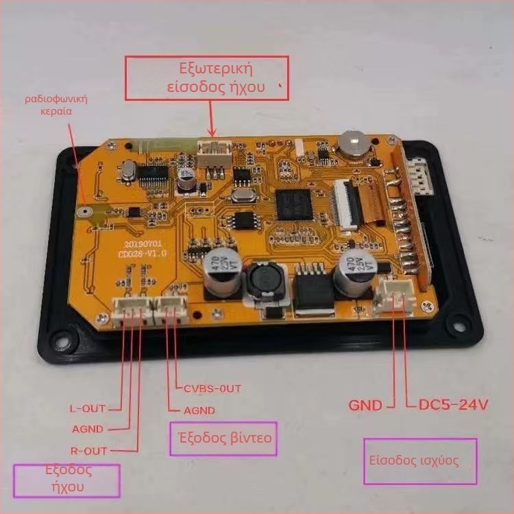 MP5 αυτοκινητικό πολυμέσο σύστημα με Bluetooth 5.0, οθόνη TFT, ημερολόγιο και ξυπνητήρι, FM ραδιόφωνο και αποκωδικοποιητής ήχου/βίντεο