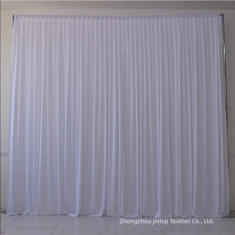 Κουρτίνα φόντου γάμου, πολυεστερικό ύφασμα με μετάξι γάλακτος, χειροποίητο, διακόσμηση σκηνής