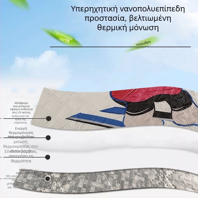 Κάλυμμα χιονιού αυτοκινήτου και μπροστινού παρμπρίζ – παχυμένο στυλ καρτούν, καθολικό, αλουμινοφιλμ συνθετικό, ενσωματωμένη εγκατάσταση