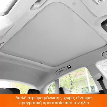 Hedu αντηλιακή σκίαση οροφής αυτοκινήτου για Zeekr 001/007 GT, πολυεστέρας, εγκατάσταση με κλικ, θερμομονωτικό κάλυμμα οροφής