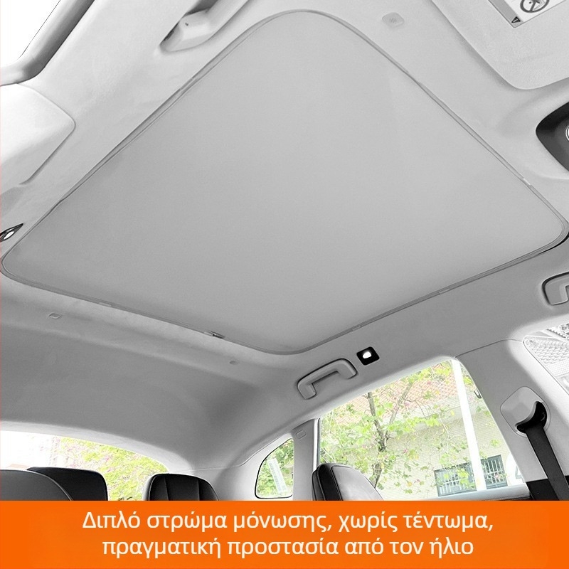 Hedu αντηλιακή σκίαση οροφής αυτοκινήτου για Zeekr 001/007 GT, πολυεστέρας, εγκατάσταση με κλικ, θερμομονωτικό κάλυμμα οροφής