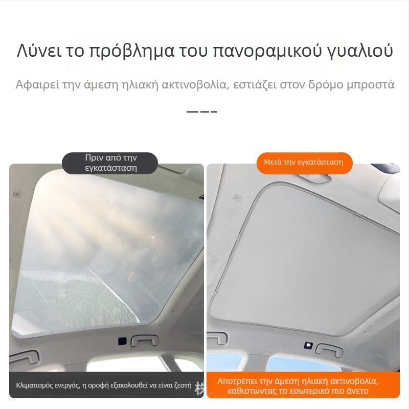 Hedu αντηλιακή σκίαση οροφής αυτοκινήτου για Zeekr 001/007 GT, πολυεστέρας, εγκατάσταση με κλικ, θερμομονωτικό κάλυμμα οροφής
