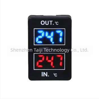 Toyota ψηφιακός μετρητής θερμοκρασίας και υγρασίας – διπλή απεικόνιση θερμοκρασίας εσωτερική και εξωτερική, ABS, κυκλικού τύπου