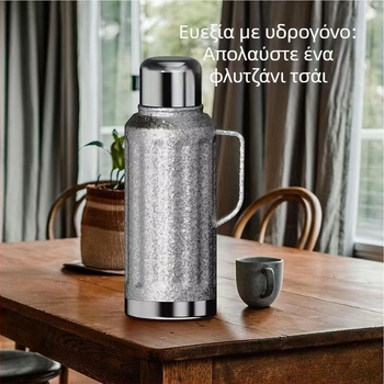 Απομονωμένος βραστήρας τσαγιού για οικιακή χρήση και εξωτερικούς χώρους με μεγάλη χωρητικότητα, μηχανικός θερμοκρασίας θερμομετρητής, εσωτερικός θάλαμος από ανοξείδωτο ατσάλι 304, περίβλημα από ανοξείδωτο ατσάλι 201, μόνωση 12–24 ώρες