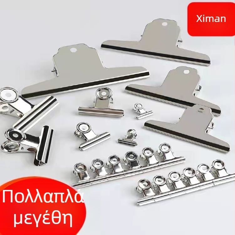 Seaman κλιπ από ανοξείδωτο ατσάλι σε σχήμα βουνού για γραφείο — κυκλικό κλιπ για λογαριασμούς και αποδείξεις