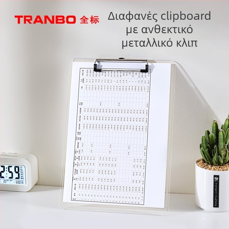 TRANBO Κλιπ πίνακα γραφείου σε ιαπωνικού στυλ – πλαστικό πολλαπλών σελίδων φάκελος, προσαρμοσμένη επεξεργασία