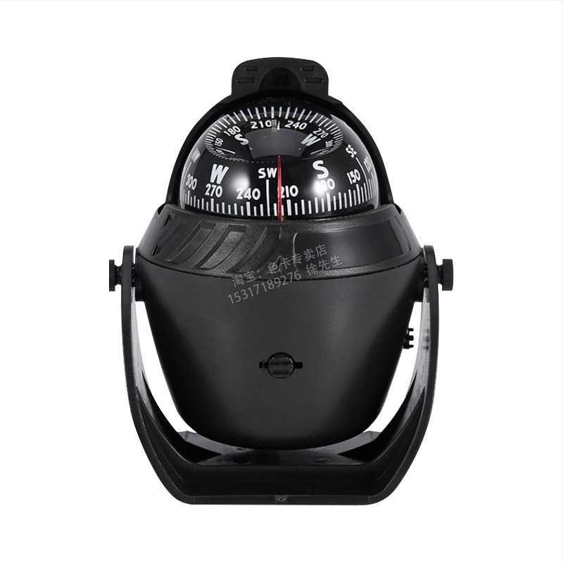 Ναυτική πυξίδα με ρύθμιση μαγνητικής απόκλισης και LED νυχτερινό φως για εξωτερική χρήση