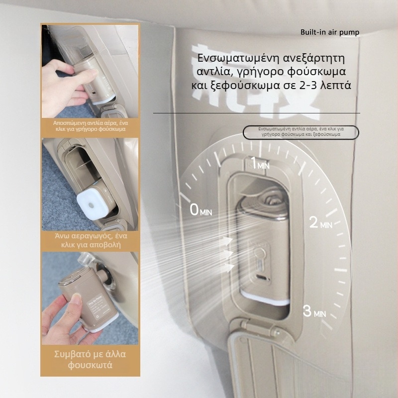 Κρεβάτι για πίσω κάθισμα αυτοκινήτου με φούσκωμα — ηλεκτρική φούσκωση, συμβατό με Harumoto, για επαγγελματικά οχήματα