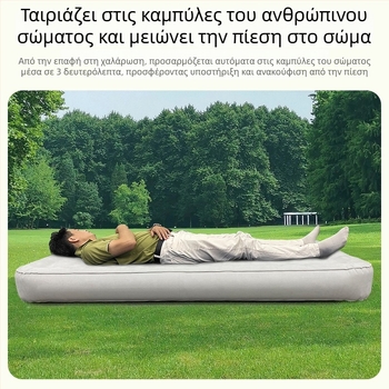 Φουσκωτό κρεβάτι για κατασκήνωση — μάρκα Hongze, επιφάνεια από πολυεστέρα pongee με TPU, βάρος 2000 g, μέγιστο φορτίο 400 kg