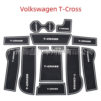 Οργανωτής εσωτερικού χώρου αυτοκινήτου για Volkswagen T-Cross, θήκη για ποτήρι και αποθηκευτικός χώρος, PVC προστασία από σκόνη και αντιολισθητικό, διατίθεται παραμετροποίηση και εκτύπωση λογοτύπου