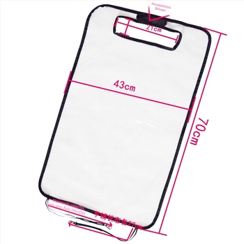 Long Win PVC προστατευτικό κάλυμμα πλάτης καθίσματος αυτοκινήτου, διαφανές, αντιολισθητικό, αδιάβροχο, με εκτυπωμένο λογότυπο