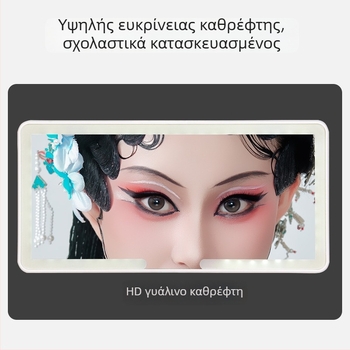 LED καθρέπτης μακιγιάζ αυτοκινήτου, φορητός, υψηλής ευκρίνειας, εγκατάσταση με κλικ, απλό στυλ