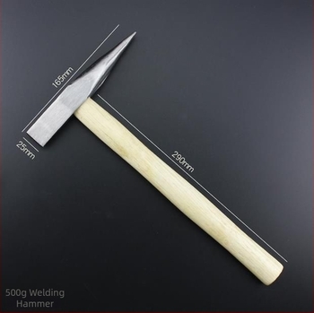 Σφυρί συγκόλλησης με επίπεδη κεφαλή — κεφαλή από άνθρακα χάλυβα, ξύλινη λαβή, βάρος 300 g / 500 g, μάρκα Kai Cheng